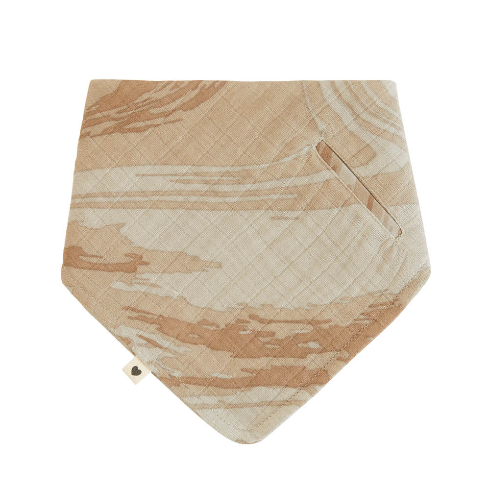 Tie Dye Camo Bandana Bib Sand