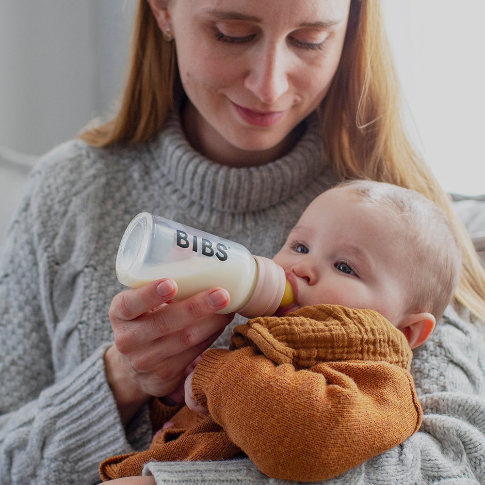 BIBS Baby Glass Bottle Complete Set 225ml Sage